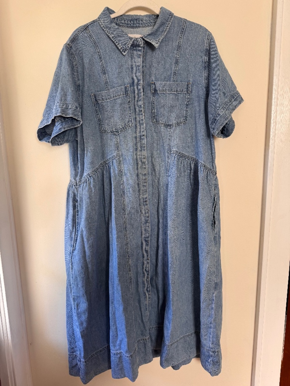 Maye Montana Denim Shirt Dress - Light Blue